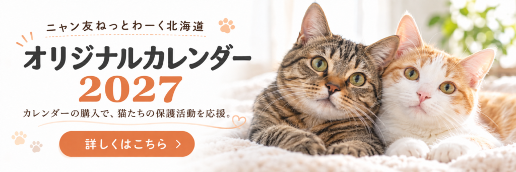 猫2匹の2027年カレンダーバナー
